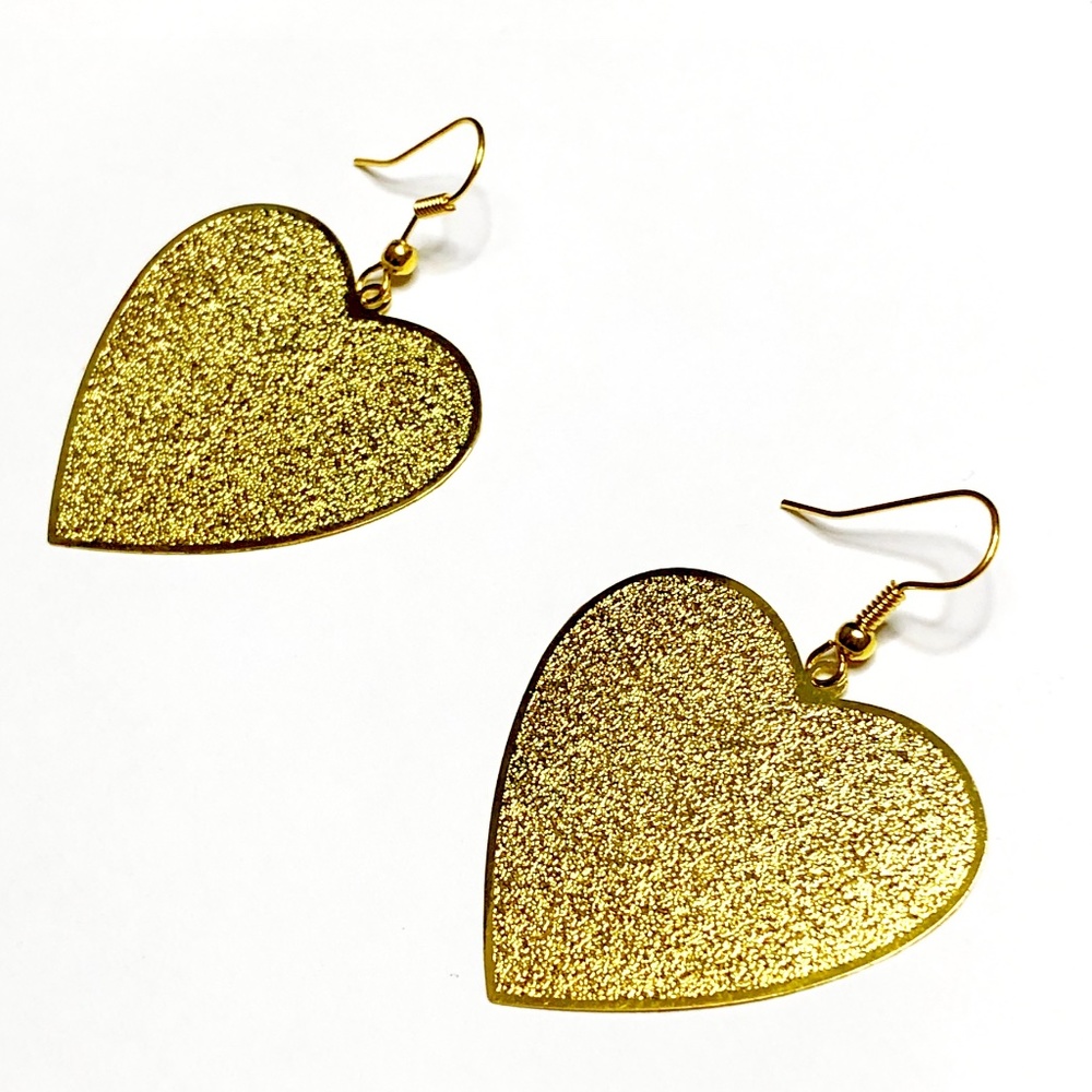 Gold Fondy Heart Earrings